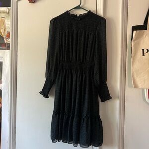 Black and green dress